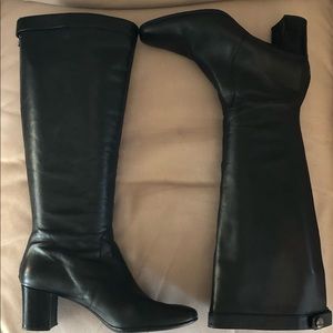 Tahari tall black leather boots